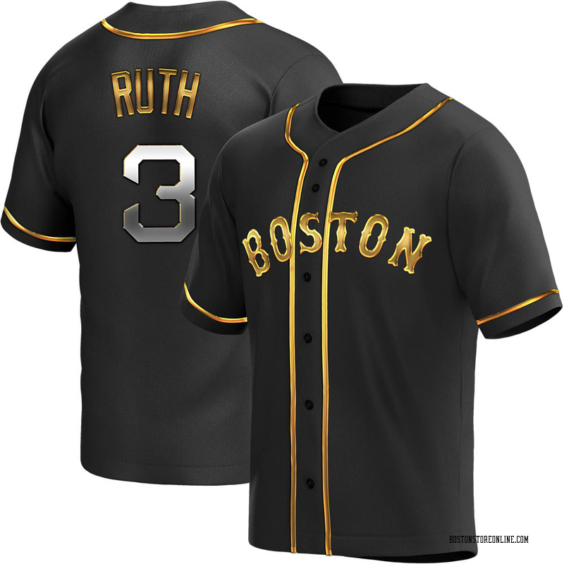 Youth Majestic Boston Red Sox #3 Babe Ruth Authentic Red Alternate Home  Cool Base MLB Jersey