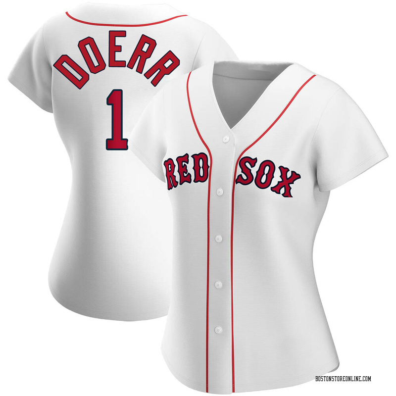 Women's Majestic Boston Red Sox #1 Bobby Doerr Replica White