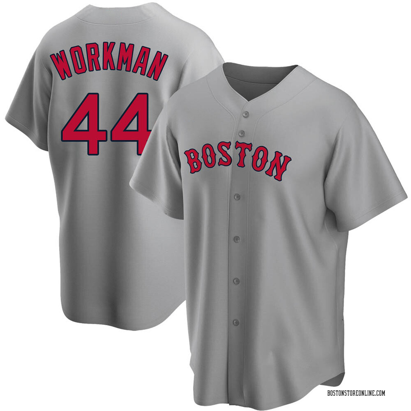 Men's Boston Red Sox 44 Brandon Workman Gray Road Jersey - Bluefink