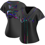 Brayan Bello Women's Boston Red Sox Alternate Jersey - Black Holographic Replica