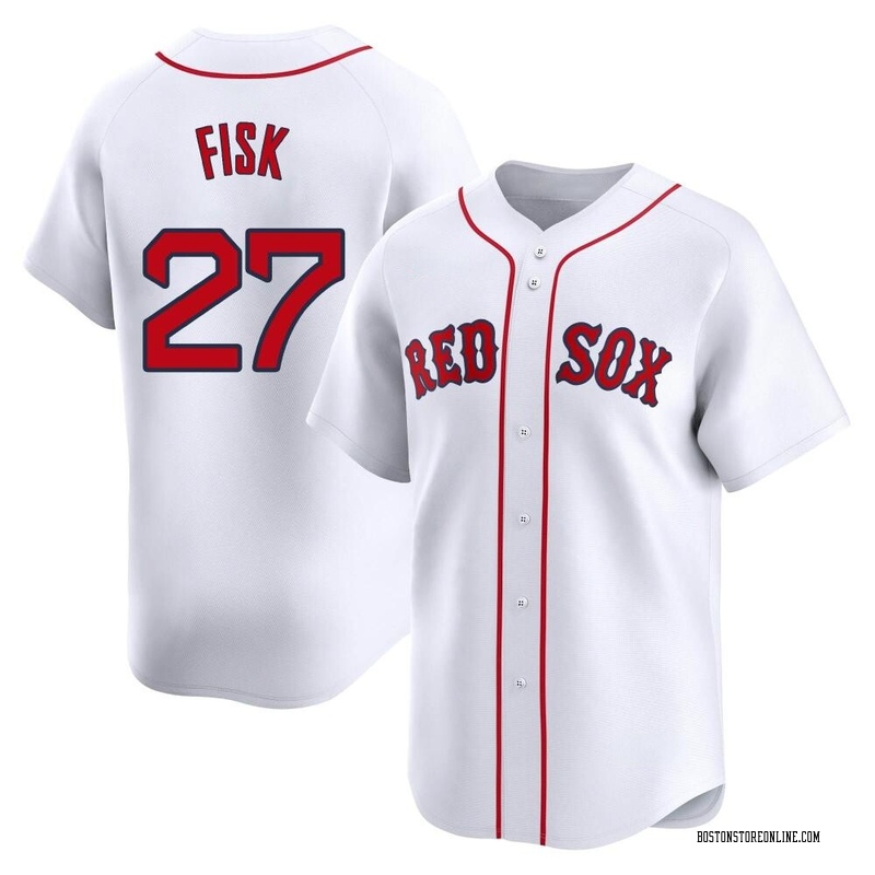 Carlton Fisk Men's Boston Red Sox Home Jersey - White Limited