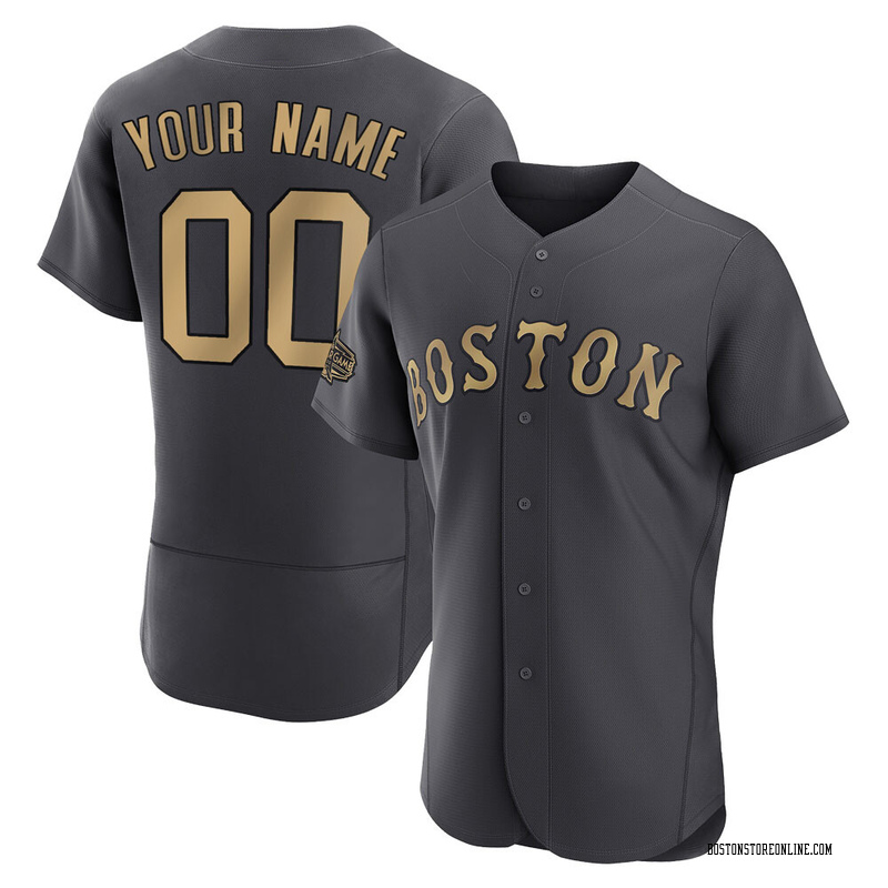Custom Men's Boston Red Sox Authentic 2022 AllStar Jersey Charcoal Game