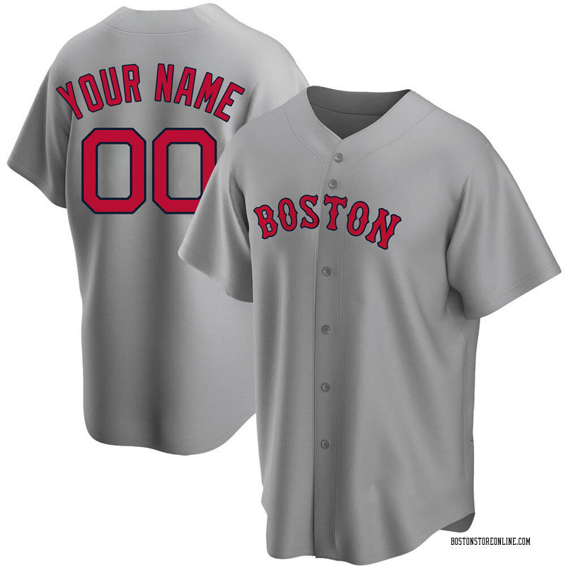 Custom Youth Boston Red Sox Road Jersey - Gray Replica