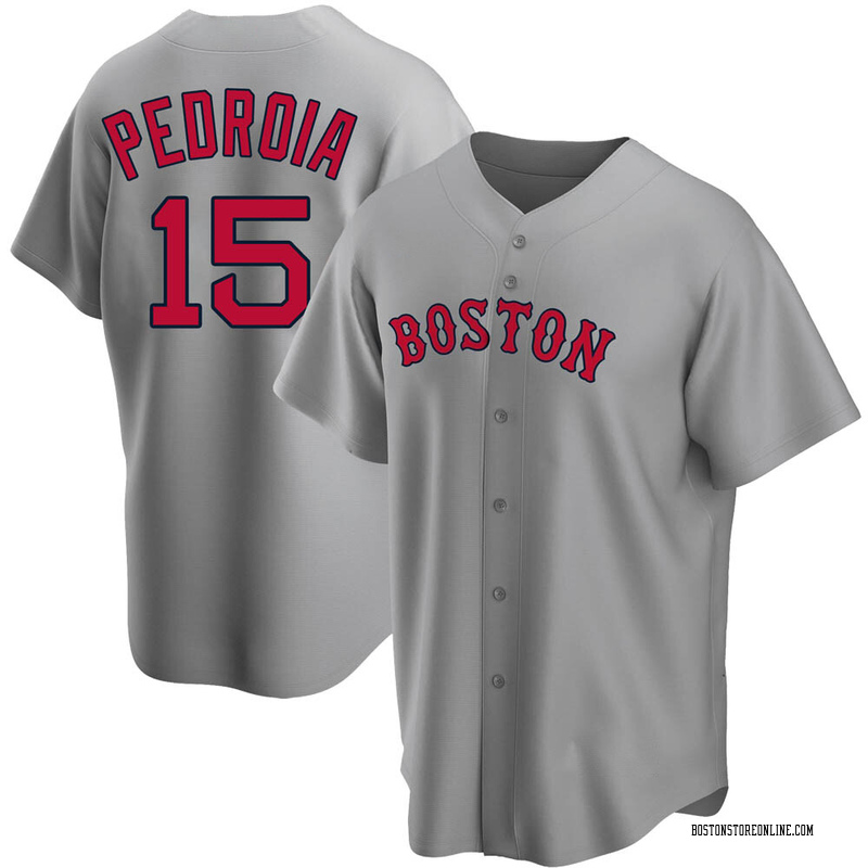 MLB Boston Red Sox Dustin Pedroia Road Gray Short Sleeve 6 Button Synthetic  Replica Baseball Jersey, Road Gray, Small : : Sports, Fitness &  Outdoors