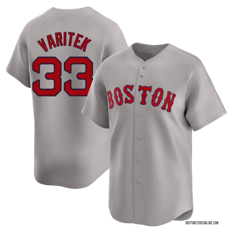 Jason Varitek Men's Boston Red Sox Away Jersey - Gray Limited