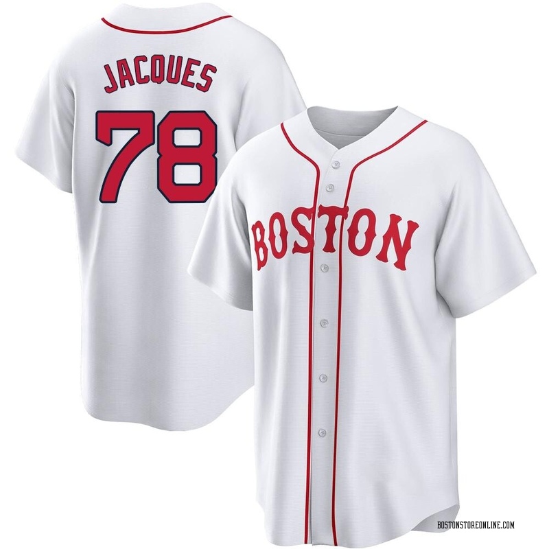 Joe Jacques Youth Nike White Boston Red Sox Home Replica Custom Jersey Size: Medium