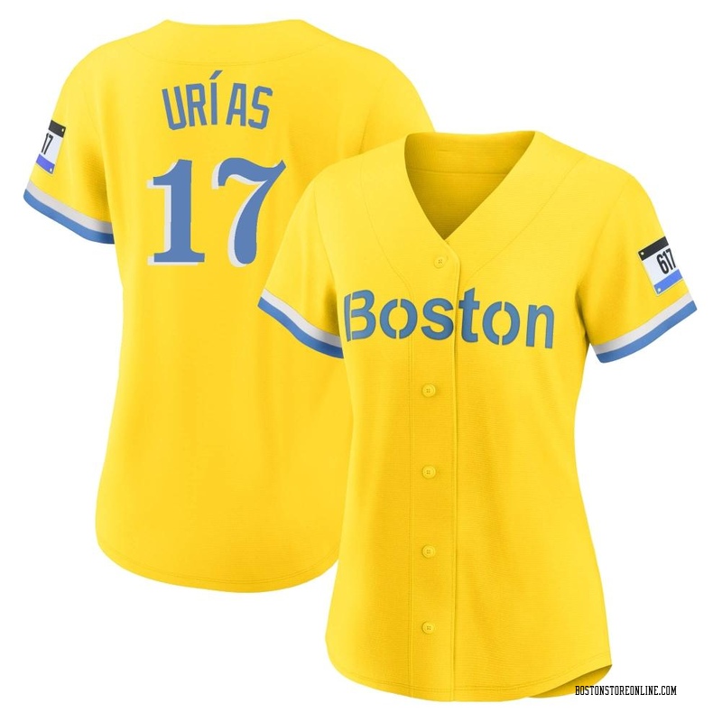 Luis Urias Boston Red Sox Women's Gold City Connect Name & Number T-Shirt