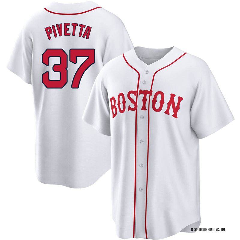 Nick Robertson Men's Nike White Boston Red Sox Home Replica Custom Jersey Size: Small