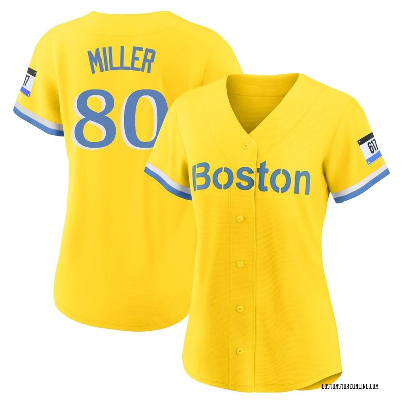 Nike Gold/light Blue Boston Red Sox City Connect Replica Jersey