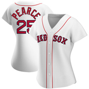 Steve Pearce Women's Boston Red Sox Home Jersey - White Replica